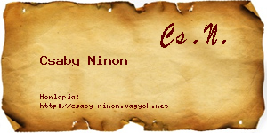 Csaby Ninon névjegykártya