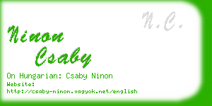 ninon csaby business card